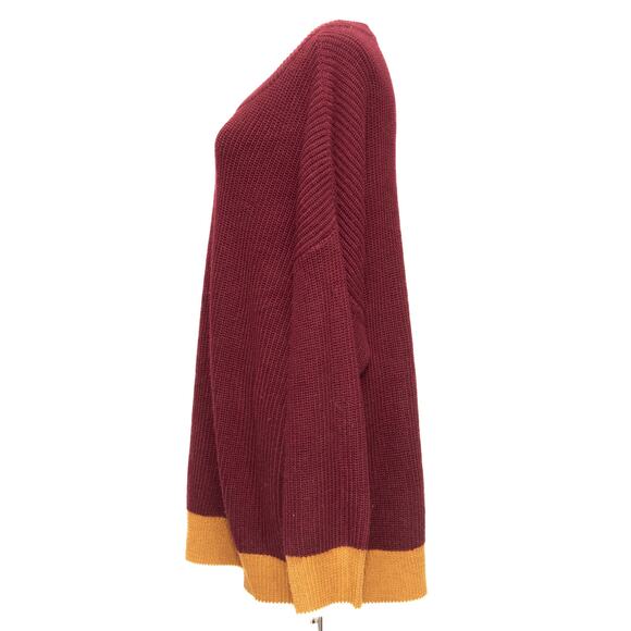 Skies Are Blue Curvy Plus Size Burgundy Came Wool Blend Sweater Size 2X - Picture 2 of 10